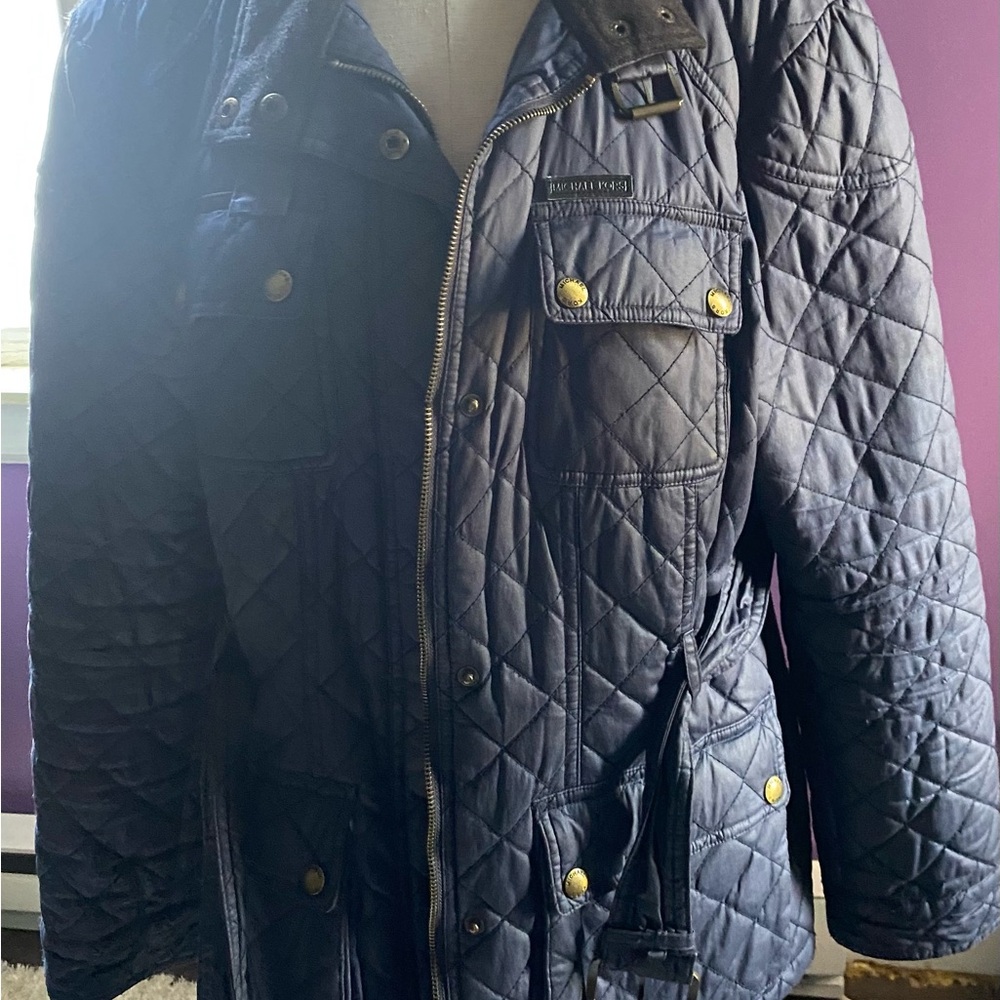 Michael Kors Navy Quilted Field Jacket